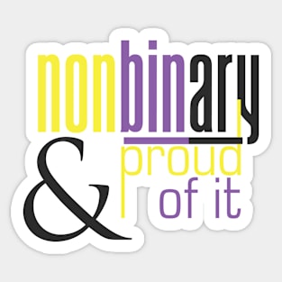 Non binary pride Sticker